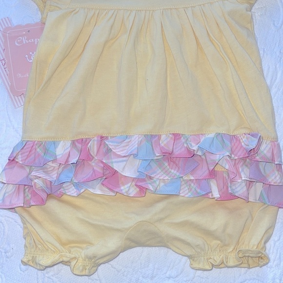 Chaps Newborn Collection Ruffled Bubble Romper - Picture 5 of 8